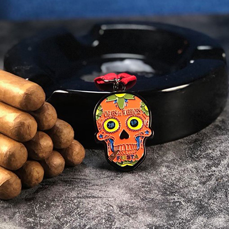 2019 Fiesta Medal — Orange Skull